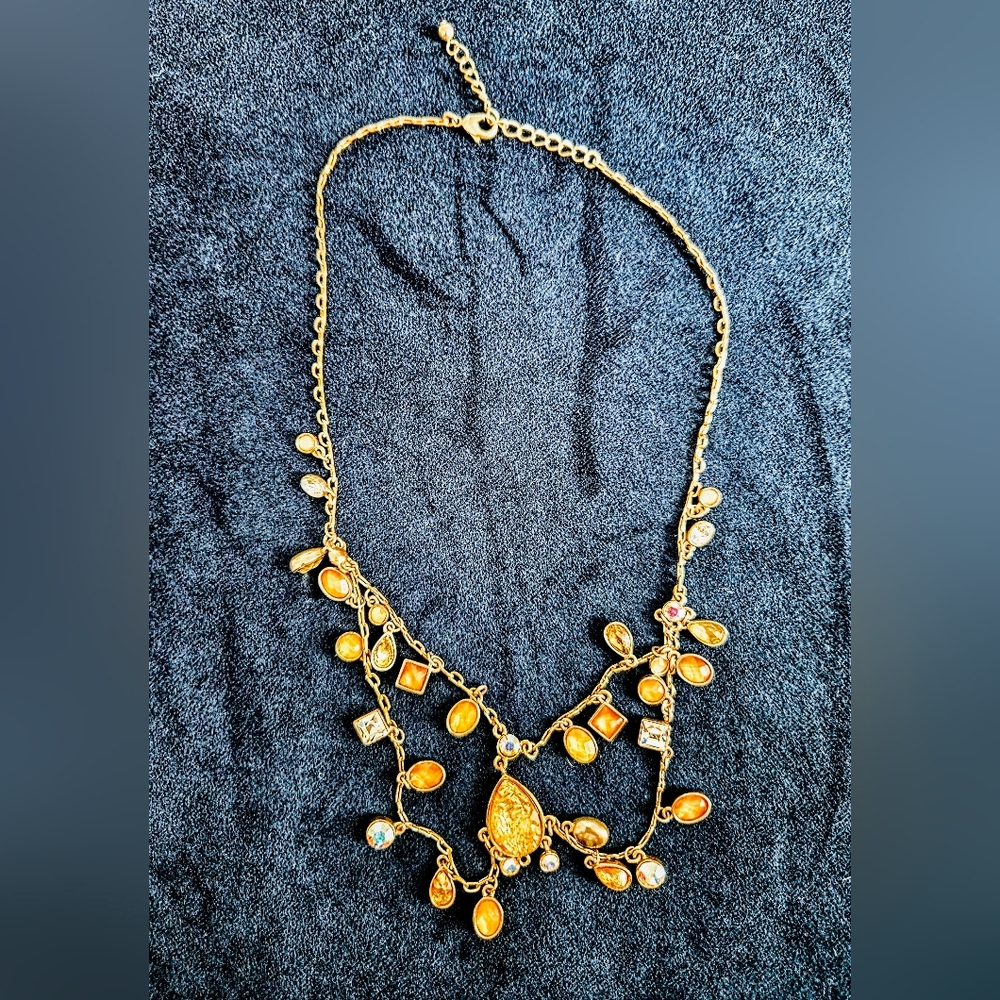 Vintage Gold Beaded Necklace